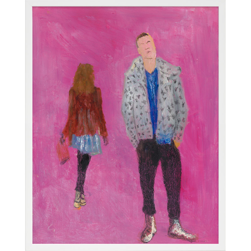 Pocket Cool Painting by Simon Schneiderman, 25" H x 20" W x 1.25" D, White