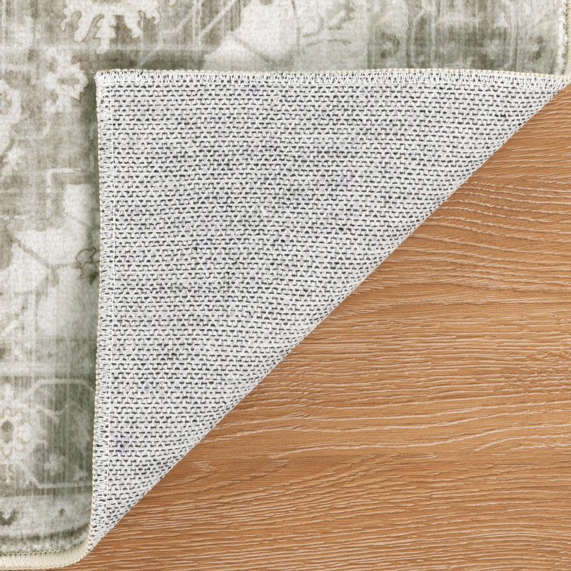 Machine Washable Kitchen Mat with Non-Slip Backing (Set of 3), Gray