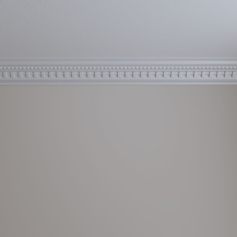 White Polyurethane Bulwark Dentil and Rope Crown Moulding