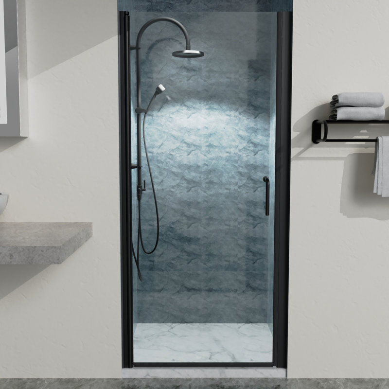 Odele 34'' - W x 72'' H Pivot Door Framed Shower Door with