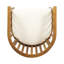 Chaises de salle à manger d'extérieur en bois avec coussins, ensemble de 2-786955661-786955660