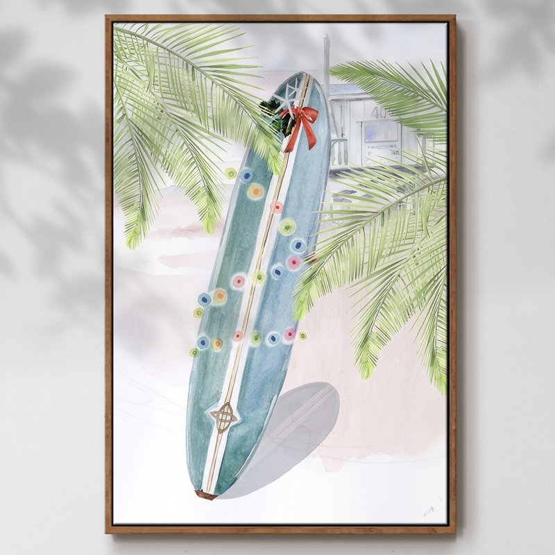 «So Cali Christmas Collection B», reproduction sur toile, Noyer, H 41 po x l 27 po x P 1,5 po