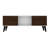 Doyers 53.15" Mid-Century Modern 5-Shelf TV Stand for TV's up to 50" in White and Walnut Brown-1555213865