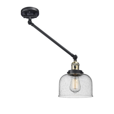 Bras pivotant en nickel satiné à 1 lumière à intensité variable Angelluis