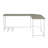 Bambina 48" Home Office Desk With Open Storage Shelves – Sleek Laptop Workstation In Contemporary Laminate & Metal Finish