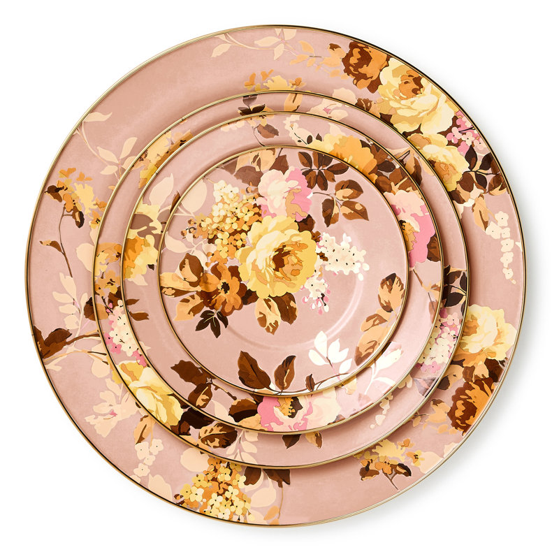 Wild Rose Salad/Dessert Plate, Mauve