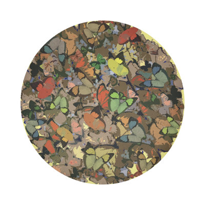 Mariposa Vegan Leather Round Pebble Placemat