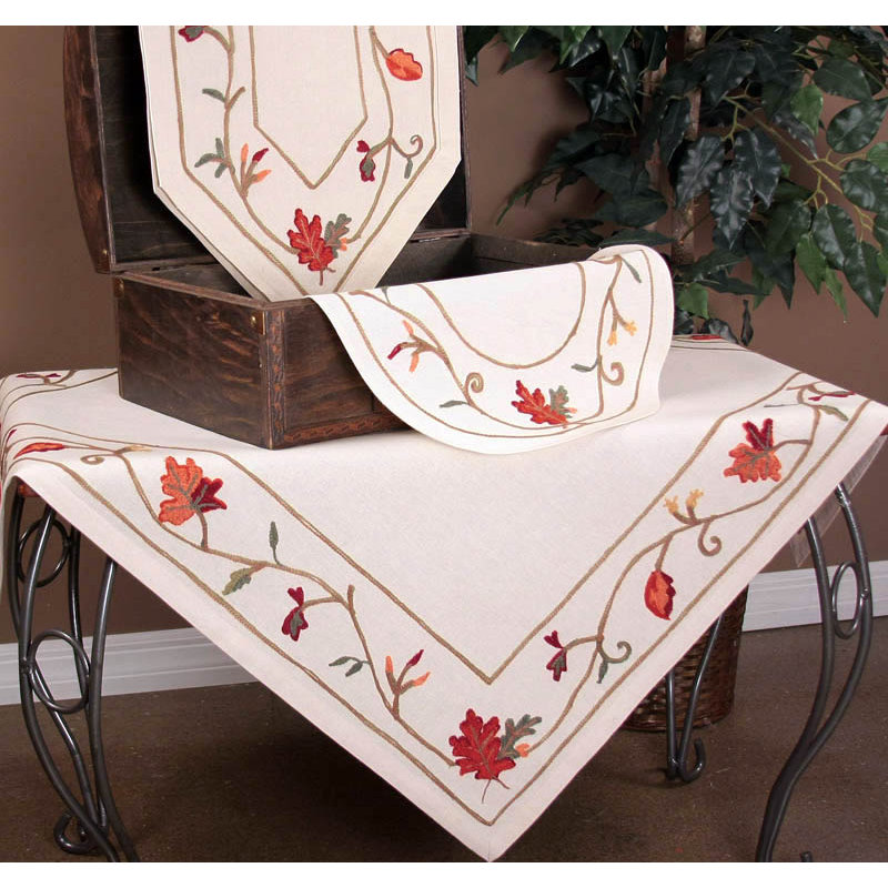 Surmatelas de table à récolte brodée flora Sheron