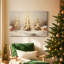 Golden Yule Serenade - toile tendue avec châssis de qualité supérieure-2091769785