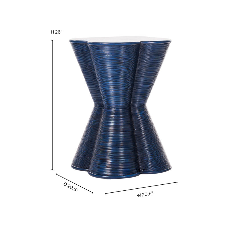 Block End Table, Navy Blue