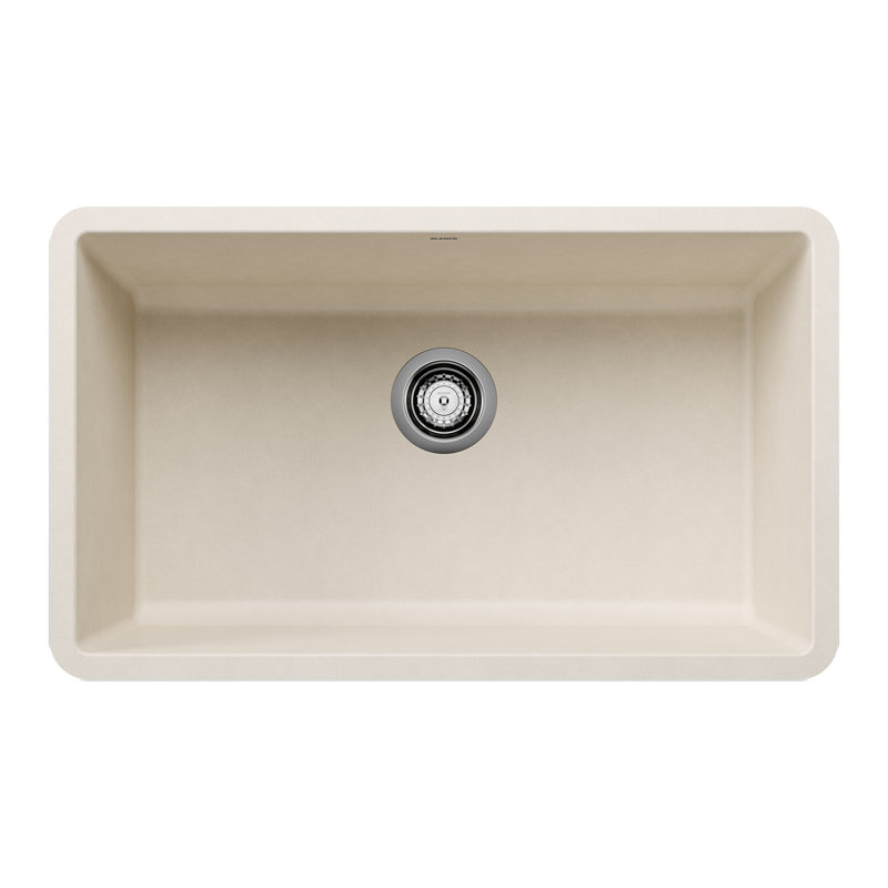 Precis SILGRANIT 30" L X 18" W Undermount Kitchen Sink, Soft White