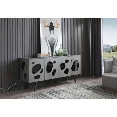 Buffet gris 4 portes Fontana Hirta