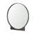 Meiners Round Gunmetal W/ Textured Metal Frame Wall Mirror