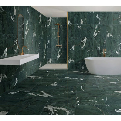 Carreaux de marbre naturel véritable 61 x 30 cm pour murs et sols de hall d'entrée, style luxueux, décoration DIY créative, effet diamant véritable, salle de bain élégante, motif unique