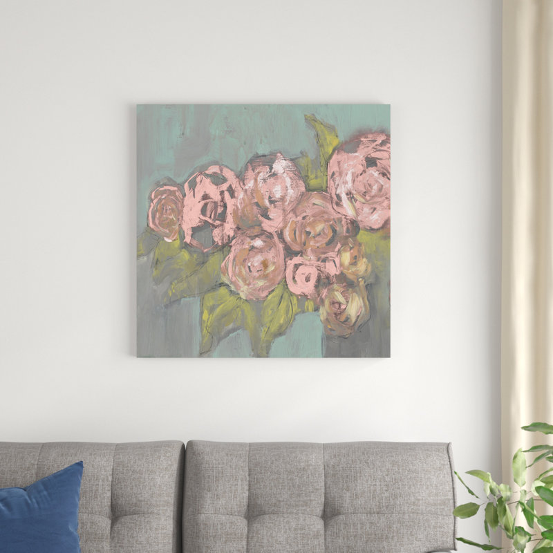Fleurs rosées I, H 30 po x l 30 po x P 1,25 po