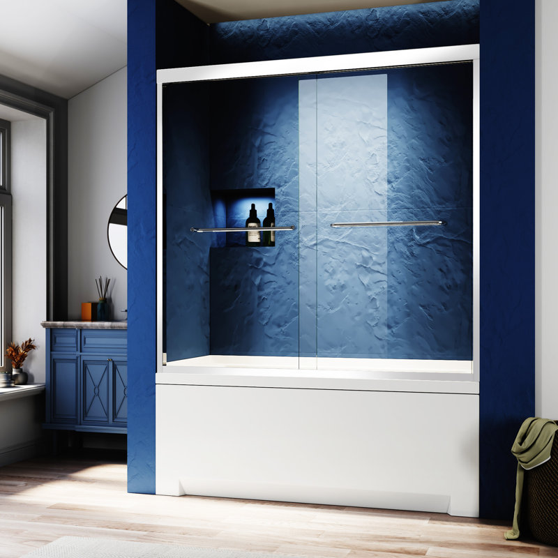 Sliding Glass Tub Door 56-60 In. W X 57 In. H