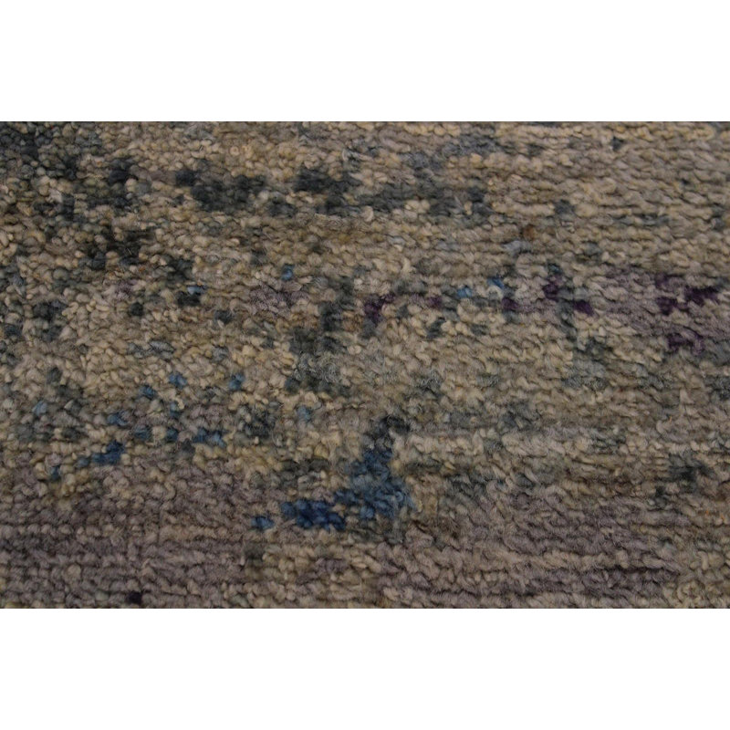 Tapis de couloir d'intérieur brun en laine noué à la main 1 pi 11 po x 6 pi 2 po Mckay