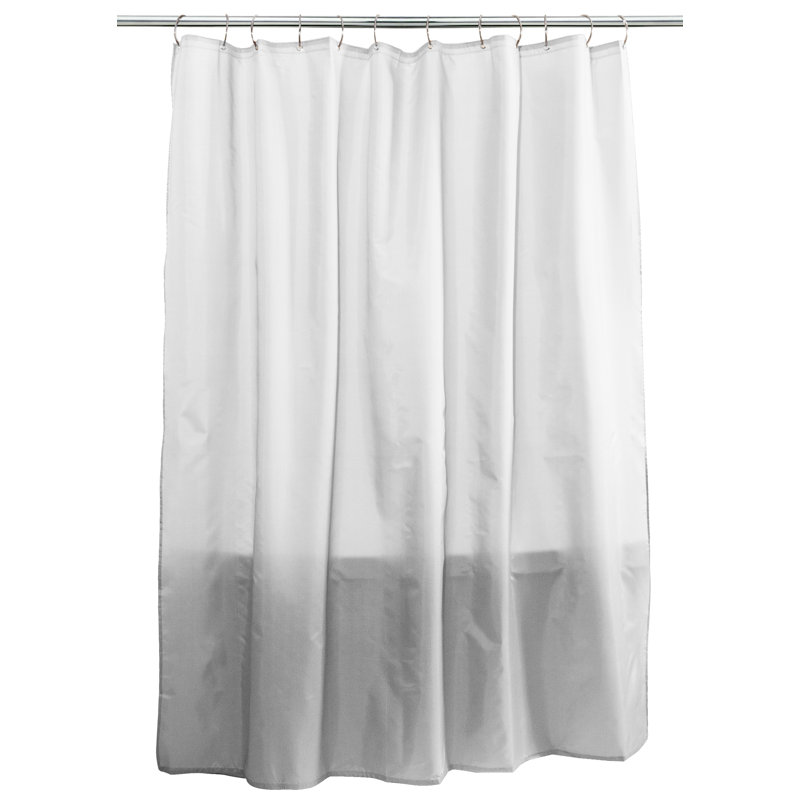 Rideau de douche simple en tissu, Blanc