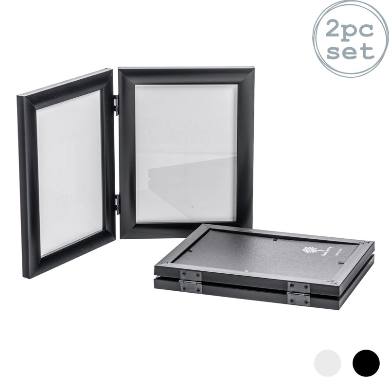 Nicola Spring - Folding 2 Photo Frames - 5 x 7", Black
