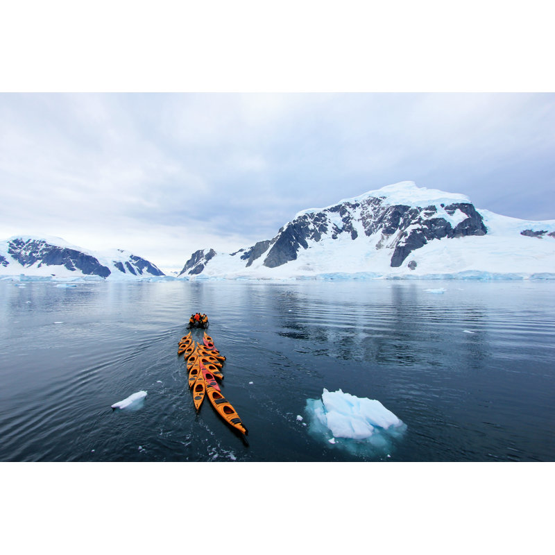 Colourful Kayaks - Wrapped Canvas Print, 30cm H x 46cm W x 3.8cm D