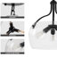 Lustre tambour industriel avec abat-jour en verre transparent-1745004987