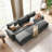 Colbey 123" Oversized Corduroy Sectional Sofa With 3 Ottomans-1953187737