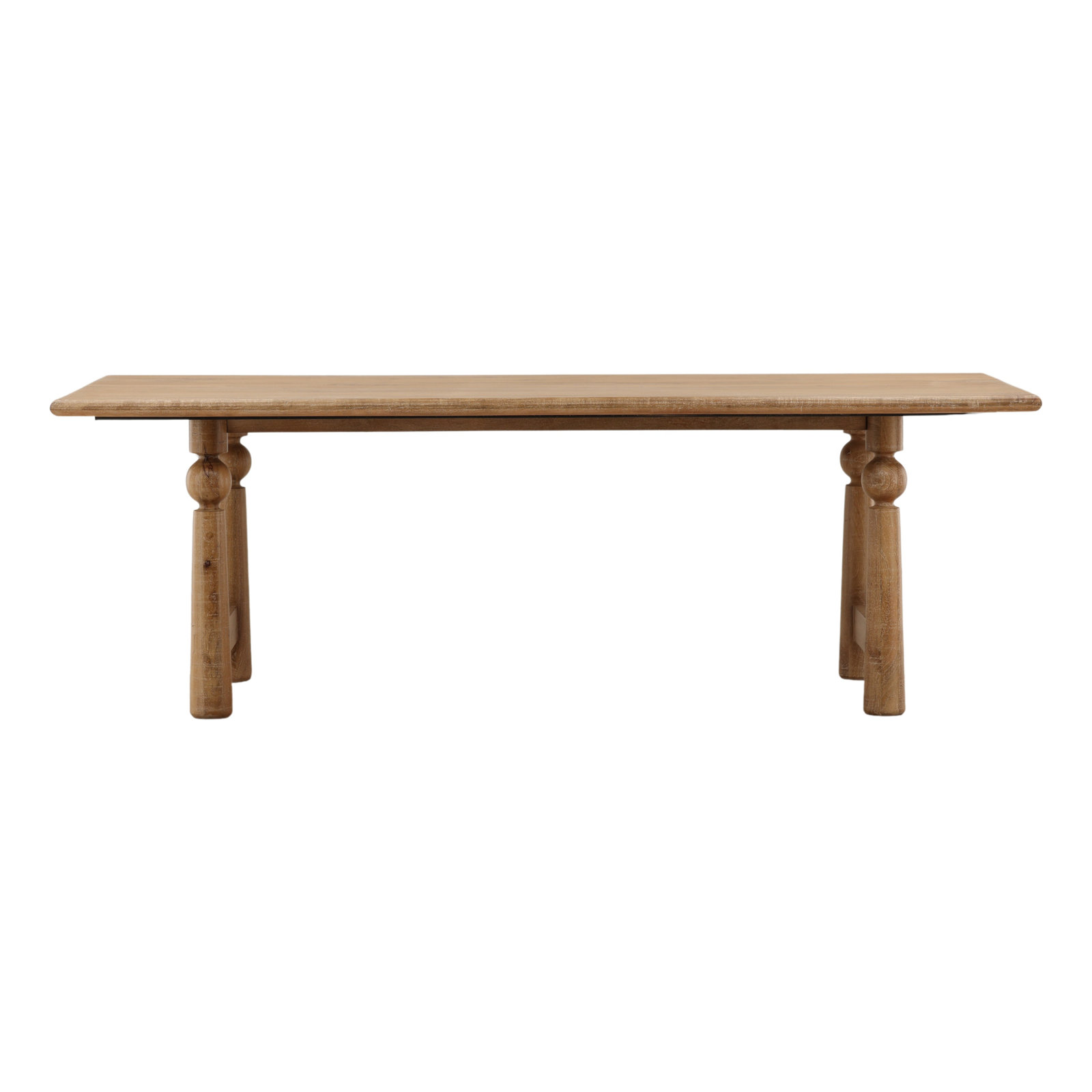 Lyra 90" Mango Dining Table, Light Natural
