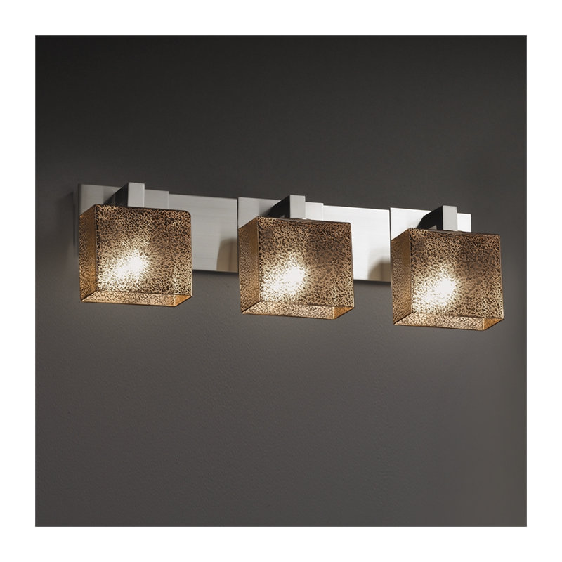 Éclairage pour meuble-lavabo 3 lumières Casson, Nickel brossé, Tissage