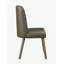 Ensemble de 2 chaises d'appoint Waylon en cuir synthétique gris et finition chêne gris