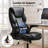 Executive Office Chair - Adjustable Inflatable Lumbar Support, Flip Up Arms, Heavy Duty Metal Base, Breathable PU Leather Ergonomic High Back Computer Chair Desk Chair, Thick Padded | Black-1635253313