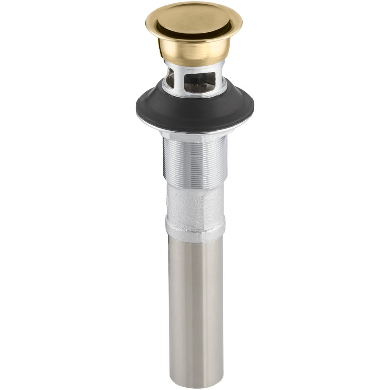 Pop-Up Bathroom Sink Drain, Vibrant Moderne Brushed Gold, Yes