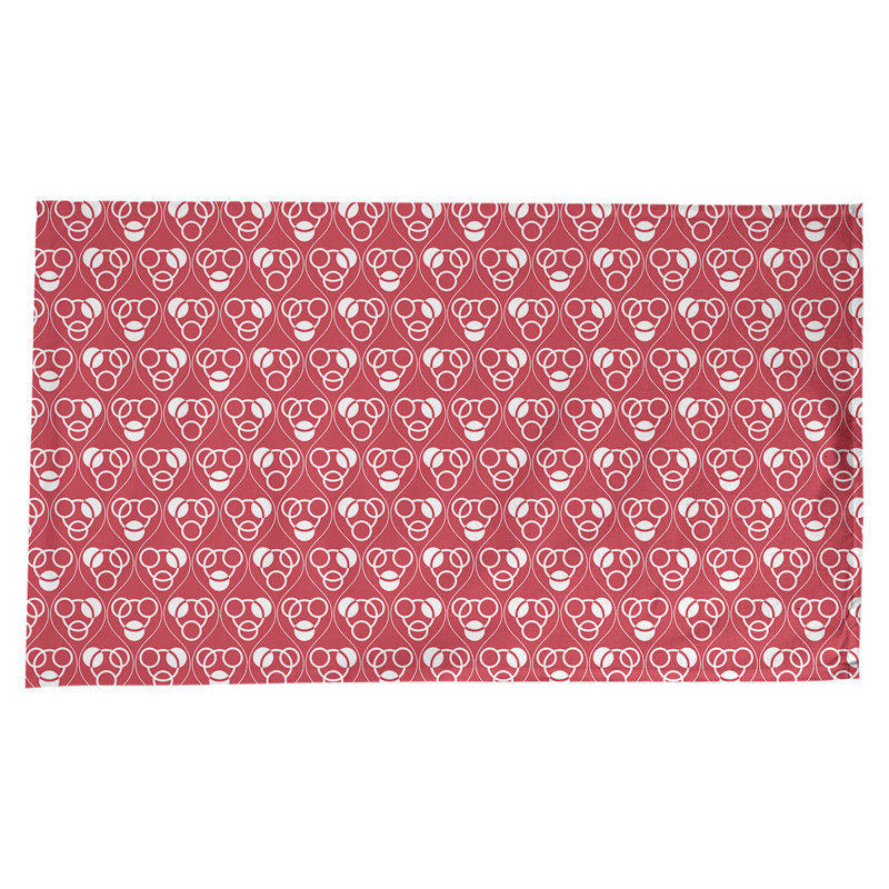 Classic Circles and Waves Tablecloth, Red/White
