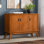 Buffet Mid-Century moderne à 3 portes avec tablettes réglables Draper