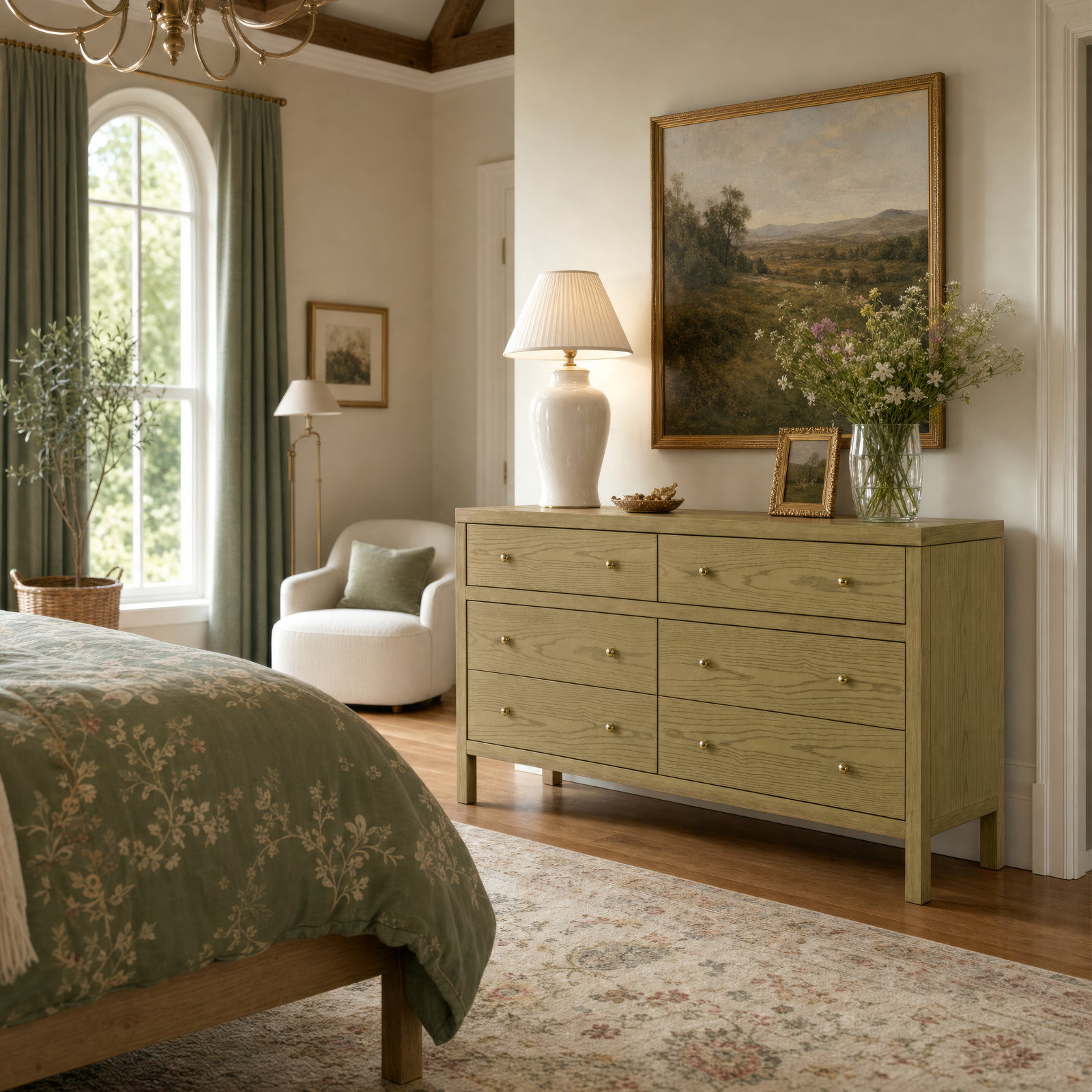 Celine 6-Drawer Dresser, Light Oak