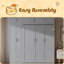 Grand lit escamotable mural avec armoire supérieure, tablettes et garde-robe, lit pliant peu encombrant-120833161