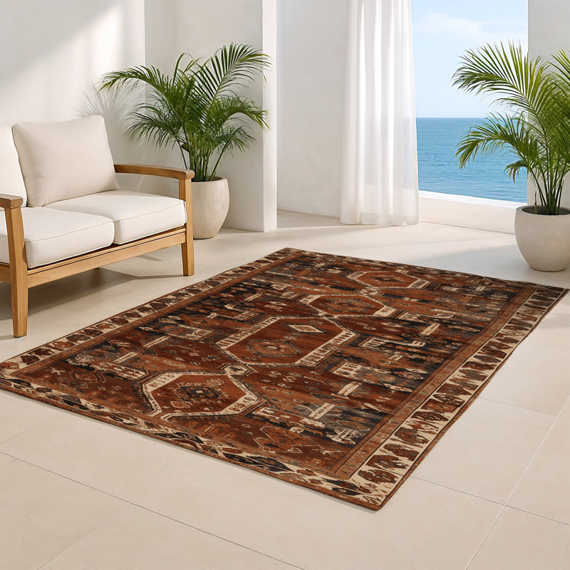 Tapis turc intérieur et extérieur brun, Rectangle 9 pi x 12 pi
