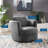 Pirouette Performance Velvet Swivel Armchair-319718231