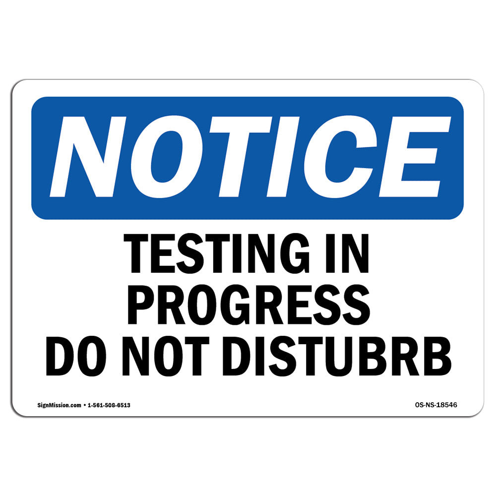 SignMission Testing in Progress Do Not Disturb Sign | Wayfair