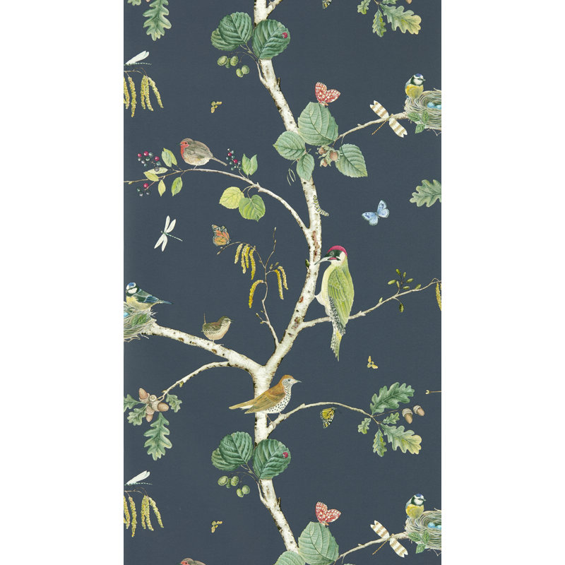 Woodland Chorus Wallpaper, Charcoal