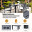 2-Piece PP Single-Seater Chairs + Coffee Table Set