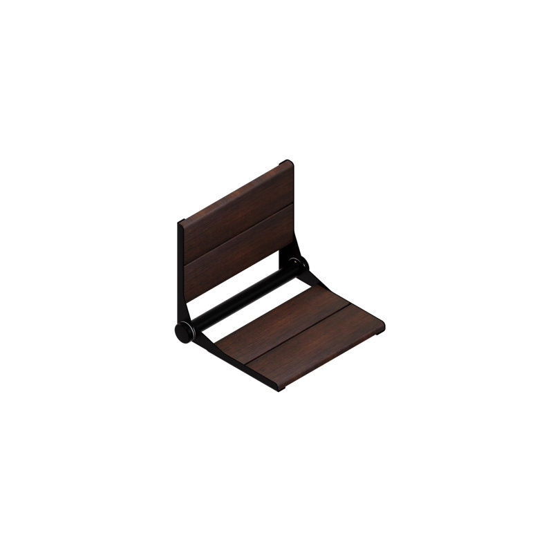 Invisia SerenaSeat Pro inoxydable, largeur 18 po, teinture moyenne, cadre noir mat