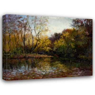 Art sur toile tendue par Millwood Pines Weber, Mary Jean, "Bend in the River at Morrow"