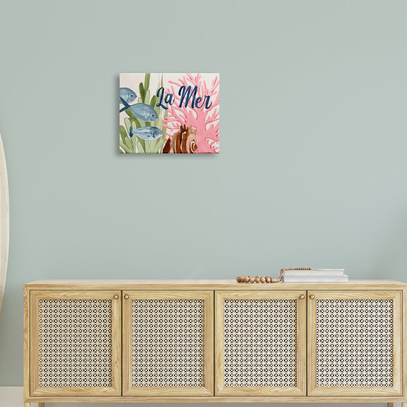 Poissons peu profonds La Mer, Plaque murale, H 20 po x l 20 po x P 1,5 po