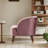Gabrianna Upholstered Barrel Channel Chair With Wooden Legs-40586205