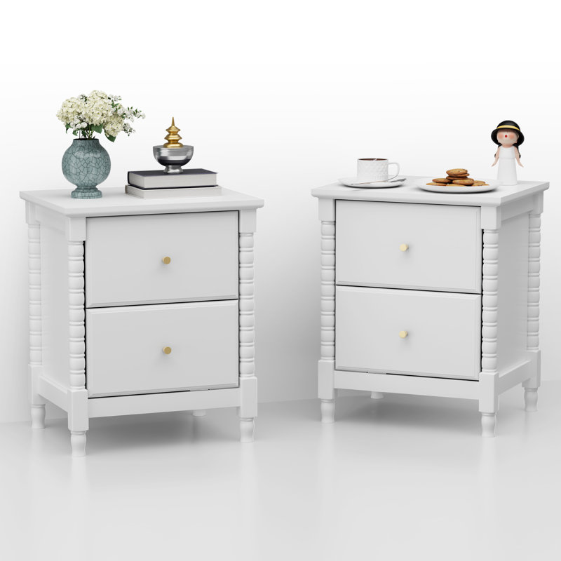 Table de chevet 19,7 po, White