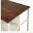 Solid Wood Rustic 45" Stationary Kitchen Island, Rubber Wood Butcher Block Dining Table Prep Table with 2 Open Shelves for Small Places