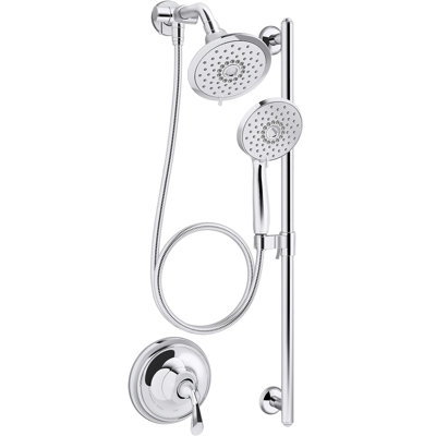 Kohler Forté Performance Showering Kit, 1.75 GPM Multifunction Showerhead and Handshower Package, Three Spray Settings