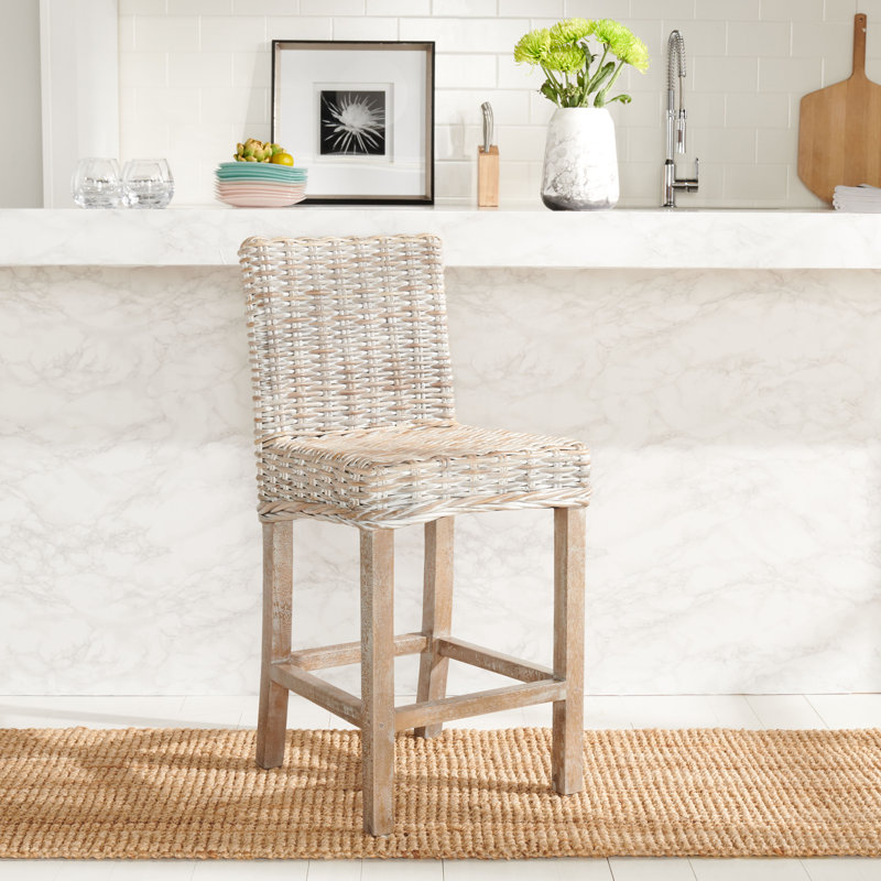 Normandie Bar & Counter Stool, Gris blanc, Tabouret de comptoir (siège d’une hauteur de 24