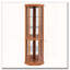 Armoire d'angle en verre avec tablettes réglables-13523552