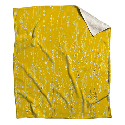 Floral Fleece Throw Blanket - Nature Throws for Sofas or Beds